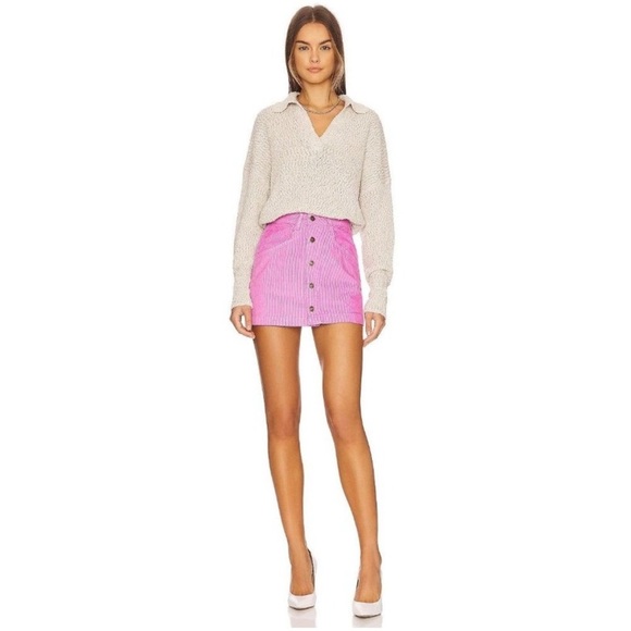 Free People Dresses & Skirts - Free People Ray Cord Mini‎ Skirt in Pink Frosting